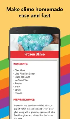 How to make slime homemade android App screenshot 0